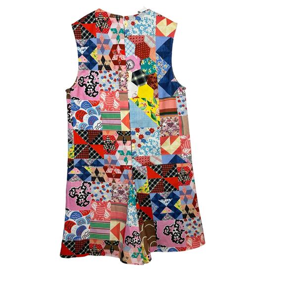 Desigual Patchwork Romper Dress Mini Johnson Hartig Pinafore Mosaic Small - Picture 4 of 9